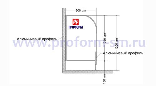 Sizes of urinal conveniences from flakeboard 16mm