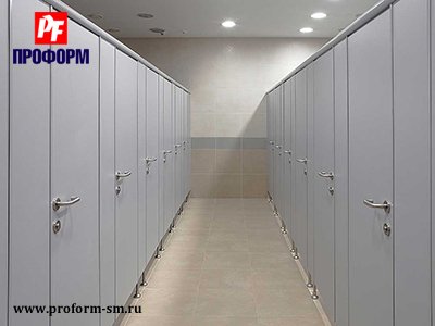 WC cubicles for sanitary conveniences from flakeboard, serie "PF 25M standard" №2