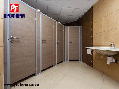 WC cubicles for sanitary conveniences from flakeboard, serie "PF 25M standard" №5