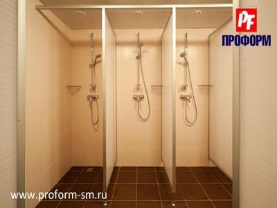 Shower cubicles from honeycomb polycarbonate, serie “PF shower polycarbonate” №1
