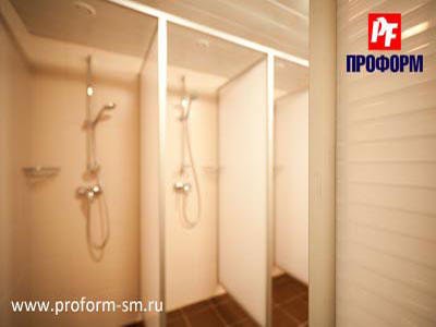Shower cubicles from honeycomb polycarbonate, serie “PF shower polycarbonate” №2