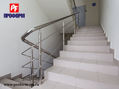Stainless fences for stairs with strains №5