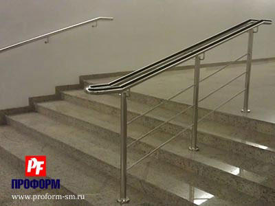 Stainless fences for stairs with strains №4