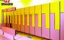 Z-shaped lockers from HPL for fitting rooms №7