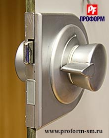 Door handle and lock. Interior