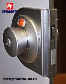 Door handle and lock. Exterior
