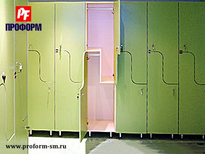 Z-shaped lockers for fitting rooms from flakeboard №2