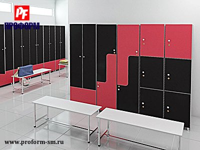 Z-shaped lockers for fitting rooms from flakeboard №3