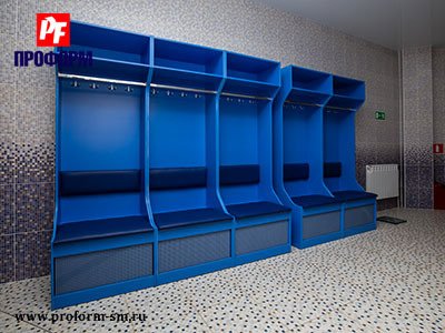 Lockers from flakeboard for fitting rooms for sports teams №4