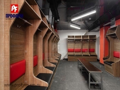 Lockers from flakeboard for fitting rooms for sports teams №1